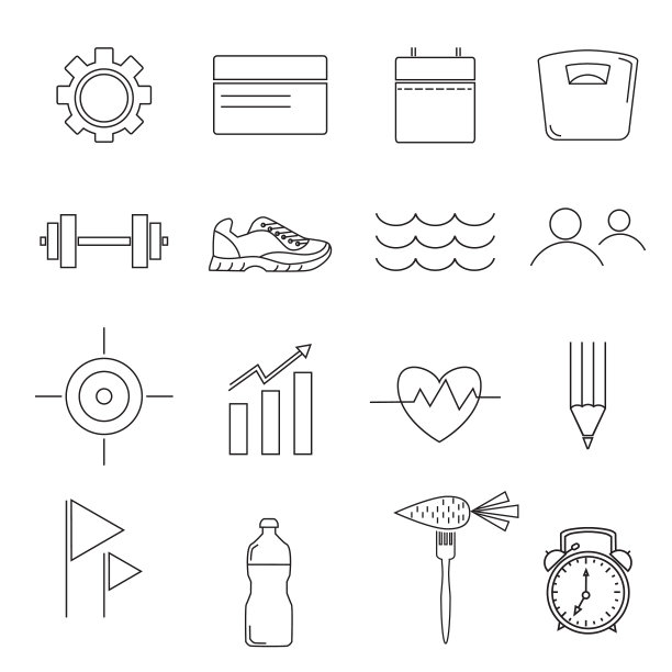 设置适合的简单线条样式图标图片下载