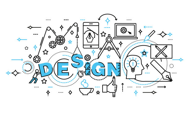 现代平面细线设计理念设计图片下载