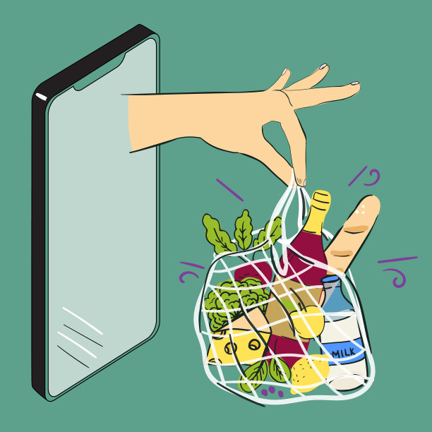 杂货店或超市送货的概念图片下载