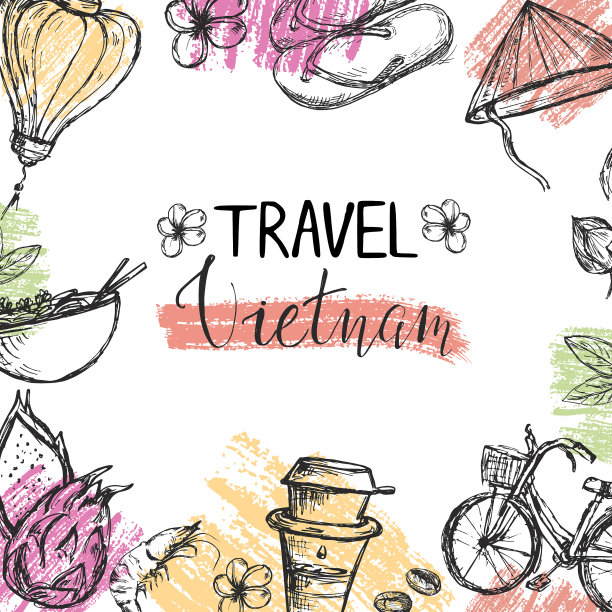 旅游主题模板与传统越南图片下载