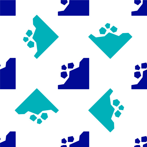 蓝色滑坡图标隔离无缝图案上图片下载