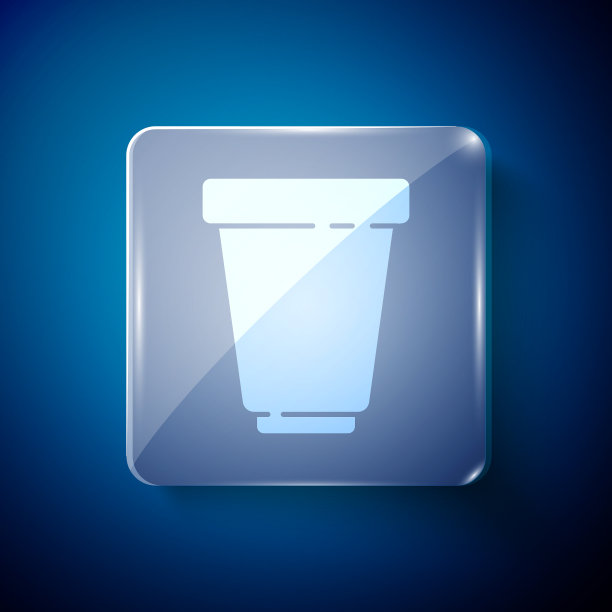 白色水滤筒图标隔离在蓝色图片下载