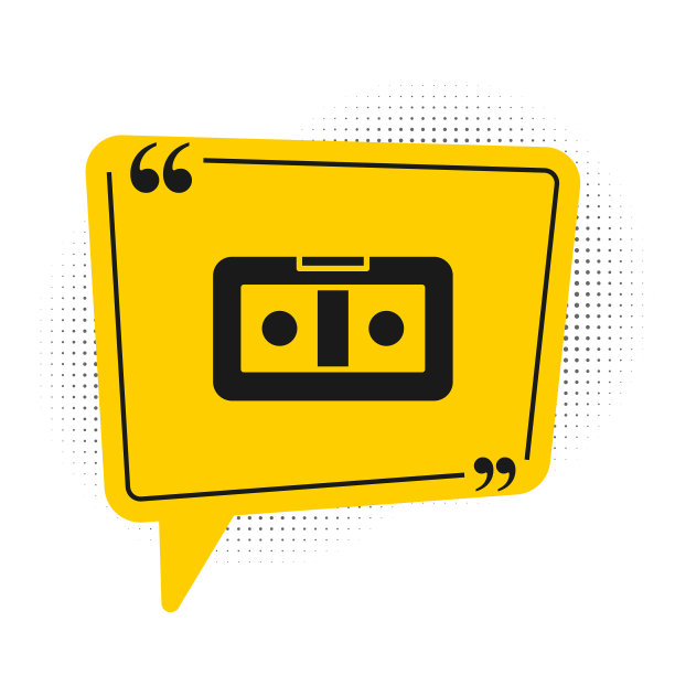 黑色VHS录像带磁带图标隔离图片下载