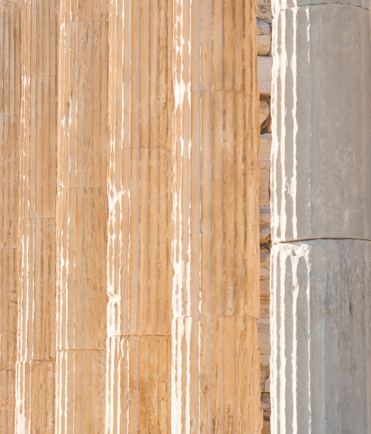 柱的视图与cannelures图片下载