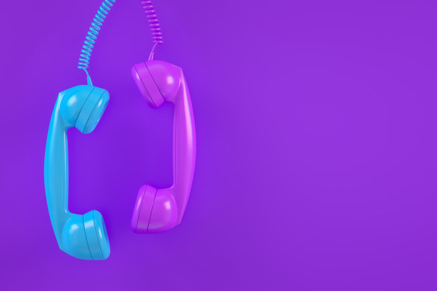 悬挂旧电话听筒背景图片下载