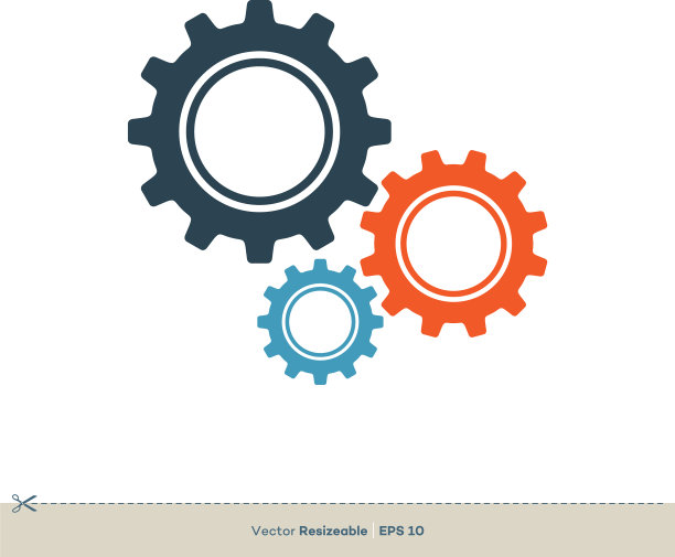 齿轮图标标志模板设计eps 10图片下载