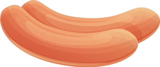 经典的香肠图标卡通风格图片下载