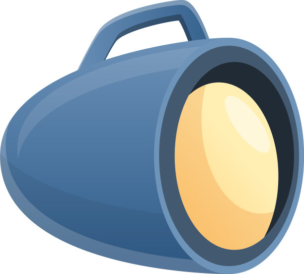 舞台导演聚光灯图标卡通风格图片下载