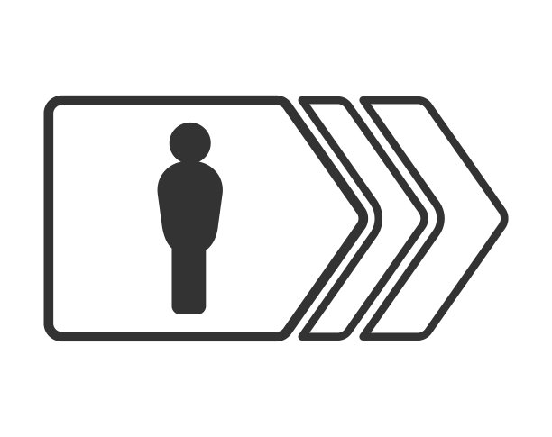 路标上有个剪影一个人孤立在图片下载