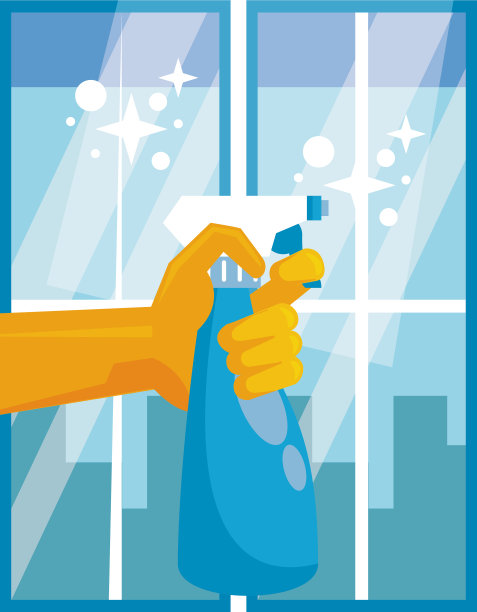 手上有喷雾器消毒图标图片下载