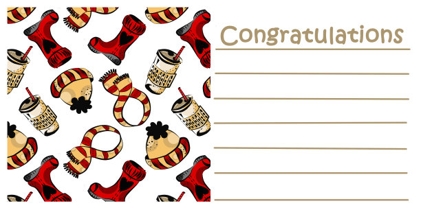 秋天主题的彩色明信片。图片下载