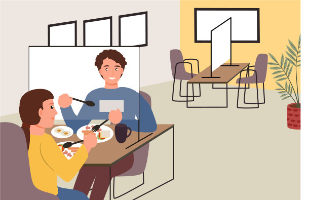 餐厅和社交距离的概念图片下载