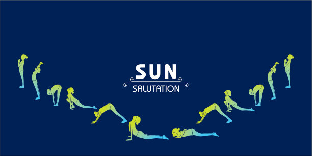 一个女孩在为国际做拜日式图片下载