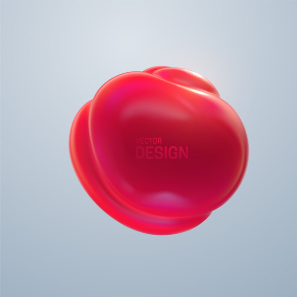 红色光泽有机气泡图片下载