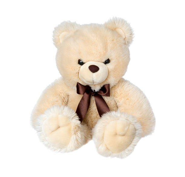玩具泰迪熊孤立白色图片下载