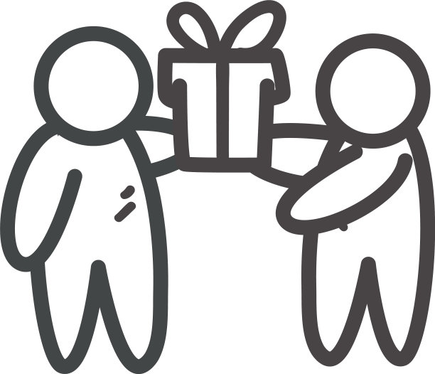 头像人物与礼品线风格的图标图片下载