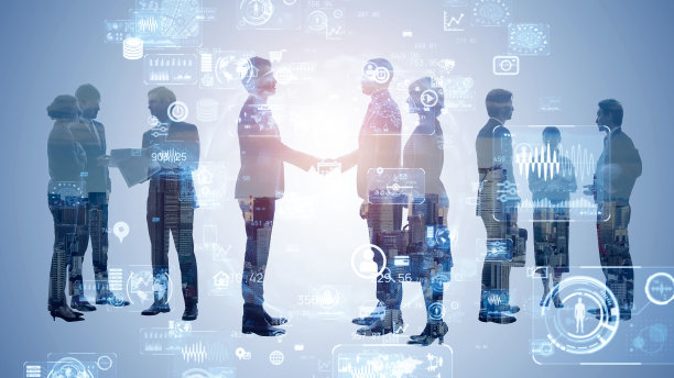 商业网络的概念。群商人。团队合作。人力资源。图片下载