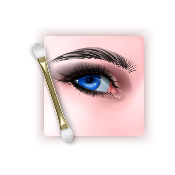 配上逼真的蓝眼睛和烟熏眼妆图片下载