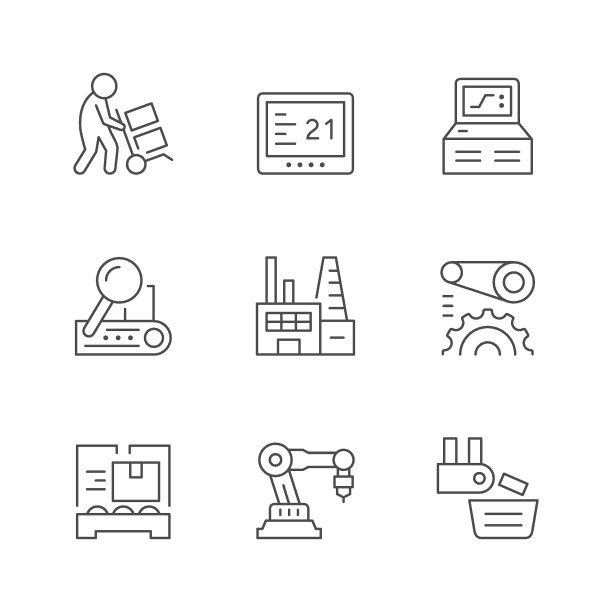 设置生产工厂的生产线图标图片下载