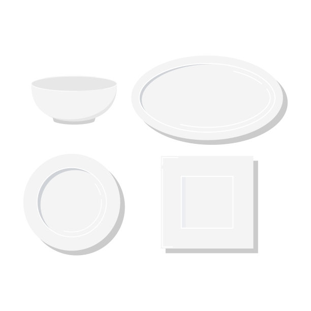 空白的白色板不同形式的图标设置孤立的白色背景。图片下载