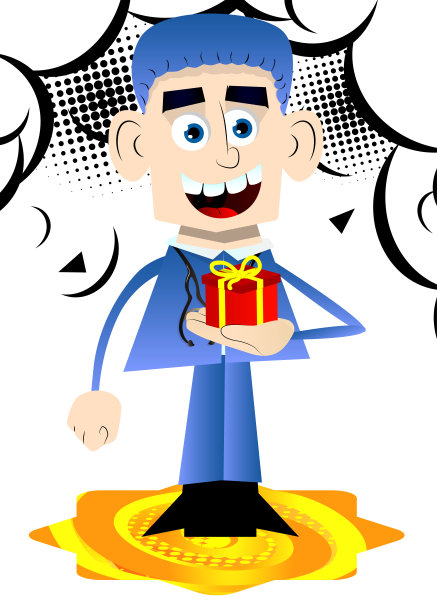 医生拿着小礼盒。图片下载