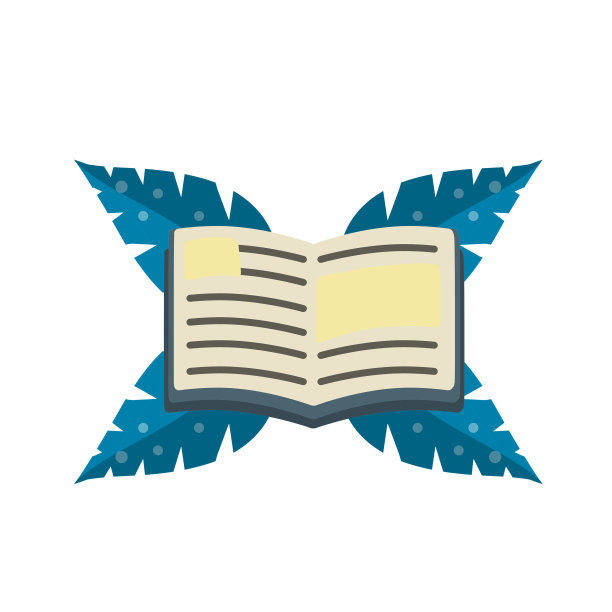 打开书。向量蓝色覆盖孤立在白色图片下载