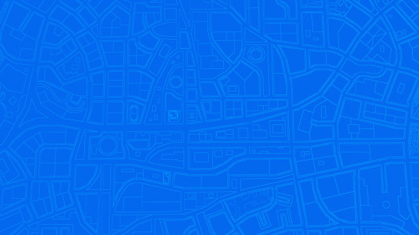 蓝色背景与城市绘图图片下载