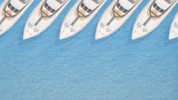 游艇排顶视图与拷贝空间图片下载