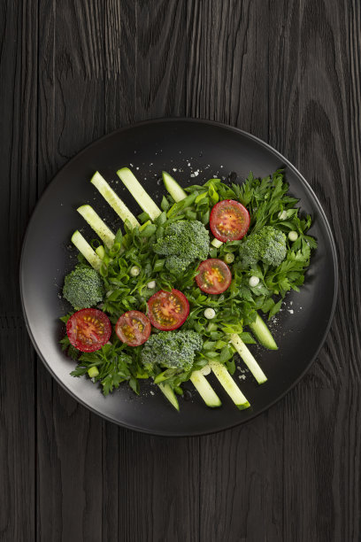 蔬菜沙拉美食低调图片下载