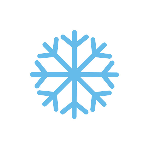雪花蓝色图标。图片下载