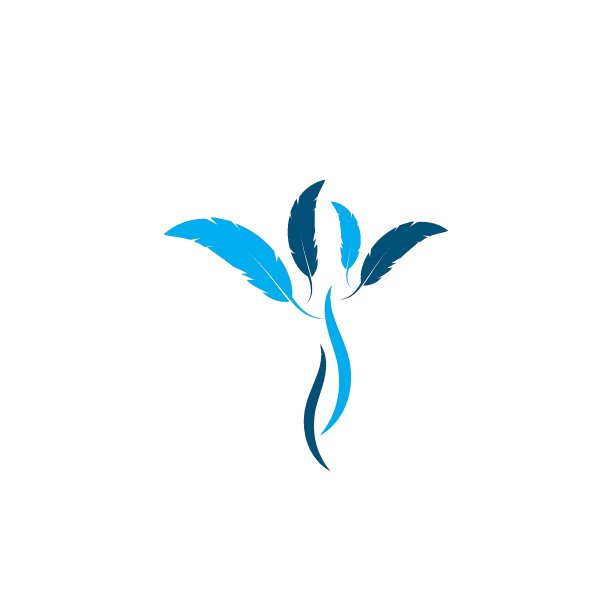 羽毛图标插图矢量模板图片下载