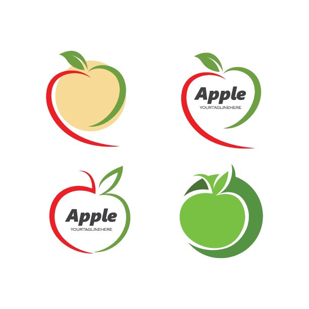 苹果标志图标矢量插图设计图片下载