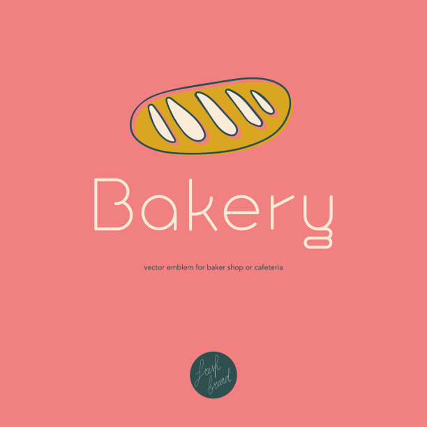 面包师商店标志向量。徽章热面包店。图片下载