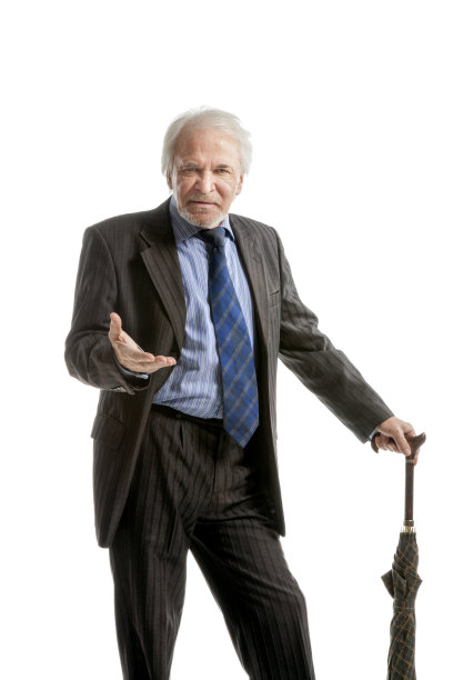 带伞的资深商人图片下载