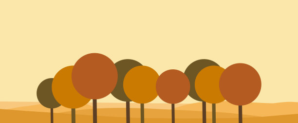 秋季圆形林木林图片下载