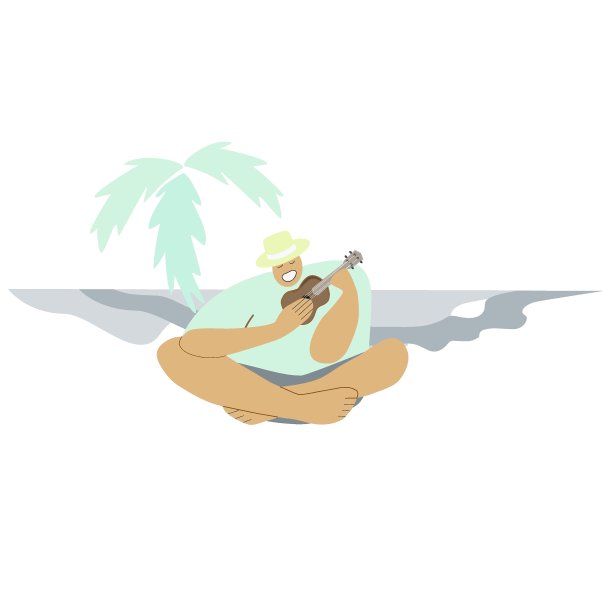 尤克里里琴beach1.eps图片下载