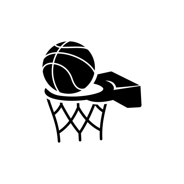 篮环图标字形风格设计图片下载