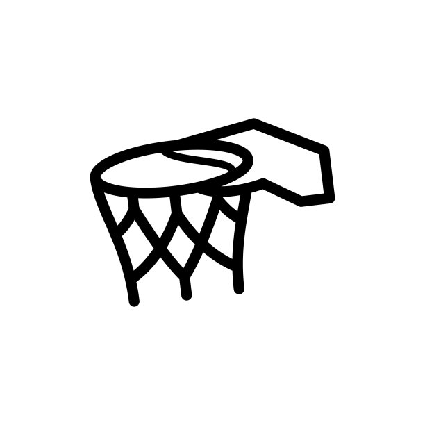 篮圈图标线条艺术设计图片下载