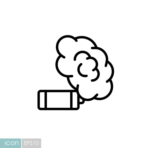 烟雾弹矢量扁平图标图片下载