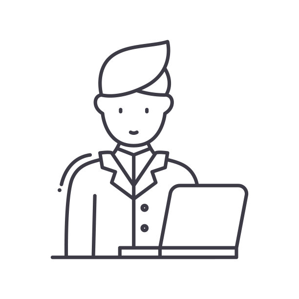 数字管理图标，线性孤立的插图，细线矢量，网页设计标志，轮廓概念符号与可编辑的笔触在白色的背景。图片下载