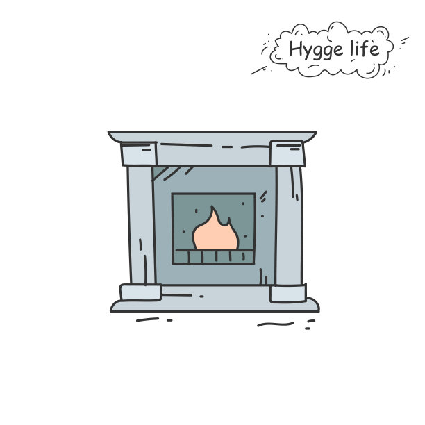 壁炉彩色图标图片下载