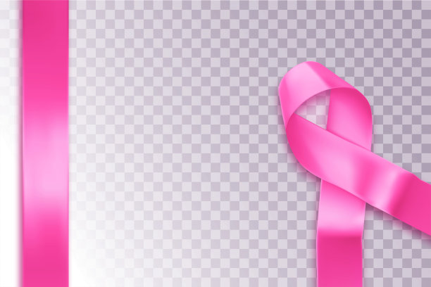 乳腺癌丝带宣传月海报。象征女性健康、希望。现实的粉色蝴蝶结，乳房十月女性的概念。粉红色的丝带。图片下载