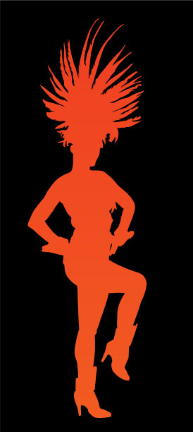 巴西狂欢节舞者剪影图片下载