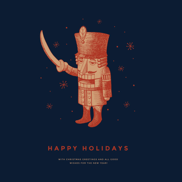 传统的木制玩具胡桃夹子士兵与军刀。图片下载