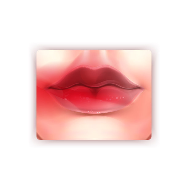 性感美丽的嘴唇和涂抹的口红图片下载