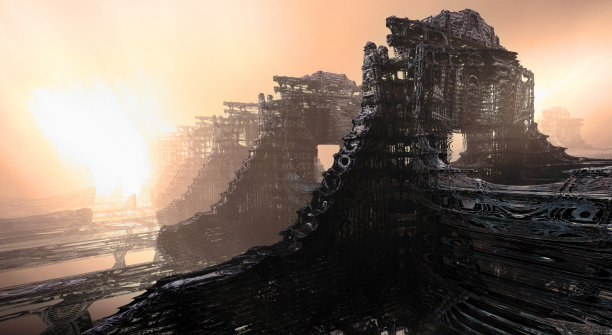 抽象科幻城市景观图片下载