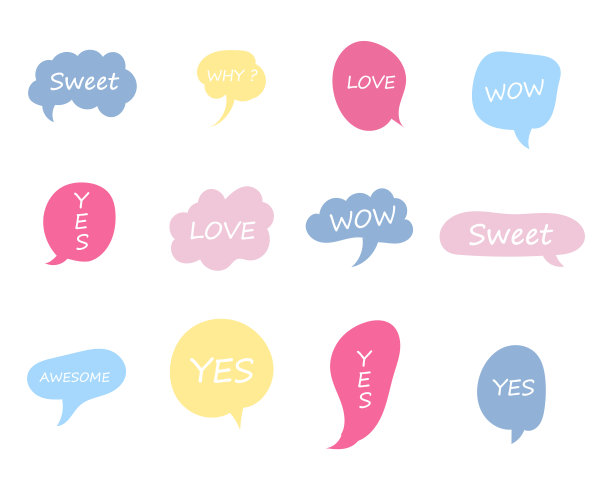 时尚的演讲泡沫。图片下载