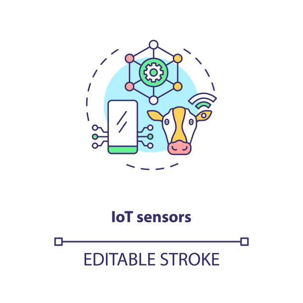 物联网传感器概念图标图片下载
