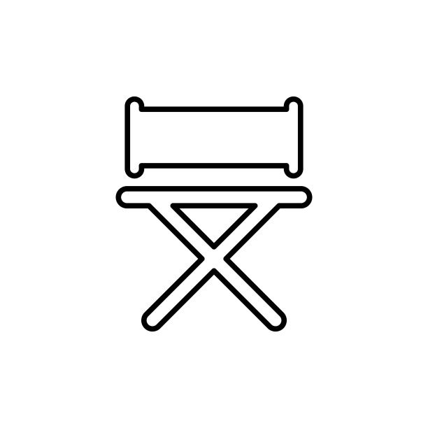 露营椅矢量图标孤立在白色背景。矢量插图图标可以用于移动，ui, web图片下载