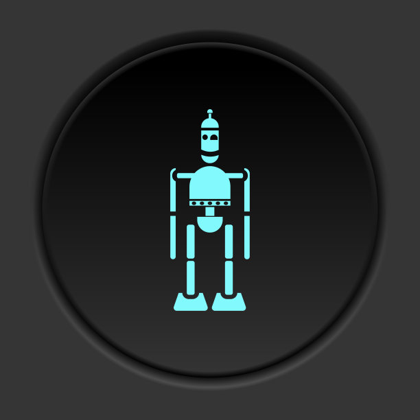机器人技术。按钮横幅圆形徽章界面的应用说明图片下载